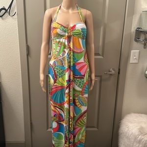 Trina Turk swimsuit and dress coverup.